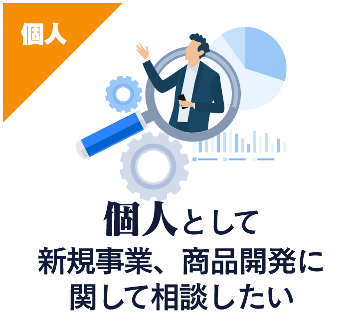 個人として新規事業、商品開発に関して相談したい